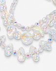 Alana Cloud Bubble Chain featuring layered strands of translucent iridescent bubble beads with multicolor reflective shine.