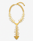 Caicos 18k Fishbone Necklace,Necklaces, Sassy Jones,