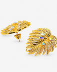 Calypso Palm Crystal Earring,Earrings, Sassy Jones,