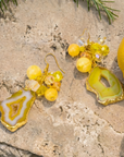 Chrysallis Agate Dangles - Lemon Sorbet