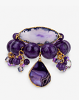 Chrysallis 2pc Stretch Stack - Purple Agate Druzy, Bracelets, Sassy Jones