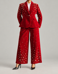 The Fiorella Blazer - Red Velvet Pearl,Clothing, Sassy Jones,
