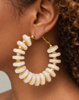Kamaria Coconut Hoops- Ivory Coast,Earrings, Sassy Jones,