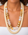 Kamaria Coconut Dress Chain - Ivory Coast,Necklaces, Sassy Jones,