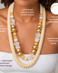 Kamaria Coconut Dress Chain - Ivory Coast,Necklaces, Sassy Jones,
