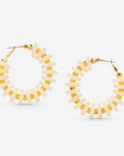 Kamaria Coconut Hoops- Ivory Coast,Earrings, Sassy Jones,