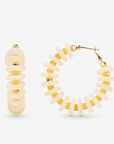 Kamaria Coconut Hoops- Ivory Coast,Earrings, Sassy Jones,
