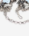 Lovebug Greige Jewelry Unique Beaded Necklace Grey Statement Necklace Heart Shaped Earrings Fashionable Greige Jewelry Designer Lovebug Necklace Trendy Grey Accessories Artistic Statement Jewelry Beaded Lovebug Jewelry Set Elegant Grey Fashion Jewelry High Fashion Beaded Necklace