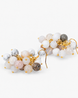 Makemba Botswana Agate Beaded Dangles in Ivory Estate, Sassy Jones