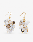 Makemba Botswana Agate Beaded Dangles in Ivory Estate, Sassy Jones