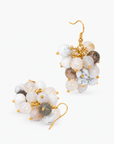 Makemba Botswana Agate Beaded Dangles in Ivory Estate, Sassy Jones