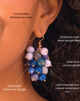 Makemba Lapis Azuli Dangles - Indigo Reign,Earrings, Sassy Jones,