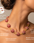 Scarlette 18k Dainty Pearl Chain - Ladybug,Necklaces, Sassy Jones,