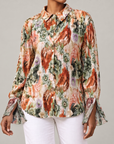 The Sorelle Silky Pleated Lounge Top