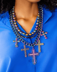 Trinity Crucifix Cross Statement Chain - Heaven’s Rainbow, Sassy Jones