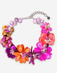 Wisteria Semi Precious Necklace- Pink/ Orange Abalone,Necklaces, Sassy Jones,