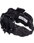 Angelique Ruffle Headband - Black,Headbands, Sassy Jones,