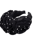 Angelique Ruffle Headband - Black,Headbands, Sassy Jones,
