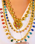 Arabella Crystal Heart Layer Chain,Necklaces, Sassy Jones,