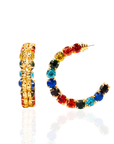 Arabella Crystal Hoops,Earrings, Sassy Jones,