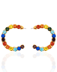 Arabella Crystal Hoops,Earrings, Sassy Jones,