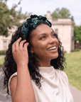 Astoria Regal Bloom Headband - Emerald,Headbands, Sassy Jones,
