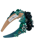 Astoria Regal Bloom Headband - Emerald,Headbands, Sassy Jones,