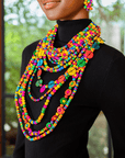 Ayoka Beaded 2 - in - 1 Cascading Chain - Confetti Pop,Necklaces, Sassy Jones,