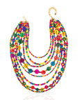 Ayoka Beaded 2 - in - 1 Cascading Chain - Confetti Pop,Necklaces, Sassy Jones,