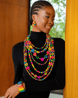 Ayoka Beaded 2 - in - 1 Cascading Chain - Confetti Pop,Necklaces, Sassy Jones,