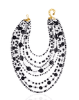 Ayoka Beaded 4 - in - 1 Cascading Chain – Black & White,Necklaces, Sassy Jones,
