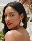 Azariah Pearl Shell Dangles,Earrings, Sassy Jones,