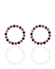 Babar 18k Crystal Studs - Midnight Purple,Earrings, Sassy Jones,