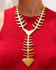 Caicos 18k Fishbone Necklace,Necklaces, Sassy Jones,