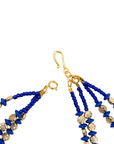 Caliope 2 - in - 1 Beaded Leather Necklace - Fine China Blue,Necklaces, Sassy Jones,