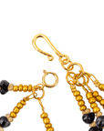 Caliope 2 - in - 1 Beaded Leather Necklace - Golden Onyx,Necklaces, Sassy Jones,