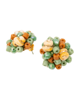Caliope Beaded Cluster Earrings - Sienna Sage,Earrings, Sassy Jones,