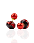 Caliope Double Studs - Crimson,Earrings, Sassy Jones,