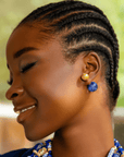 Caliope Double Studs - Fine China Blue,Earrings, Sassy Jones,