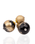 Caliope Double Studs - Golden Onyx,Earrings, Sassy Jones,