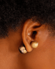 Caliope Double Studs - Golden Onyx,Earrings, Sassy Jones,