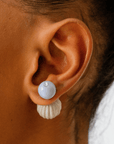 Caliope Double Studs - Modern Greige,Earrings, Sassy Jones,