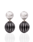 Caliope Double Studs - Silver Fox,Earrings, Sassy Jones,
