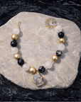 Chrysallis Agate Chunky Chain - Black/Gold,Necklaces, Sassy Jones,