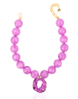 Chrysallis Agate Chunky Chain - Power Pink,Necklaces, Sassy Jones,