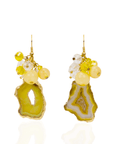 Chrysallis Agate Dangles - Lemon Sorbet,Earrings, Sassy Jones,
