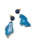 Chrysallis Agate Dangles - Midnight Blue,Earrings, Sassy Jones,