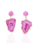 Chrysallis Agate Dangles - Power Pink,Earrings, Sassy Jones,