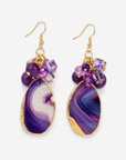 Chrysallis Natural Purple Agate Dangle Earrings,Earrings, Sassy Jones,