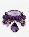 Chrysallis Purple Agate 2pc Stretch Bracelet Stack,Bracelets, Sassy Jones,
